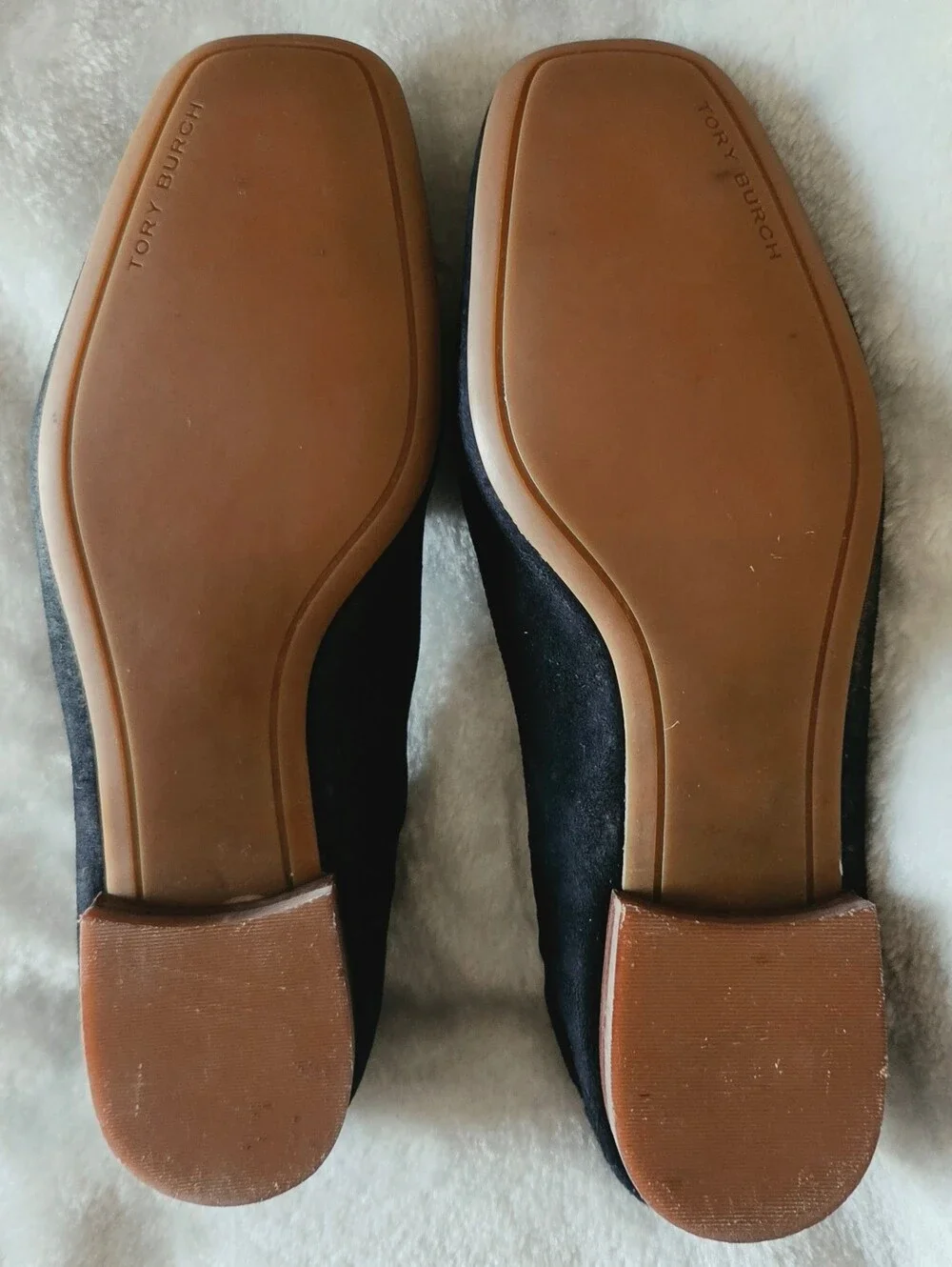 Tory Burch Black Suede Logo Loafers